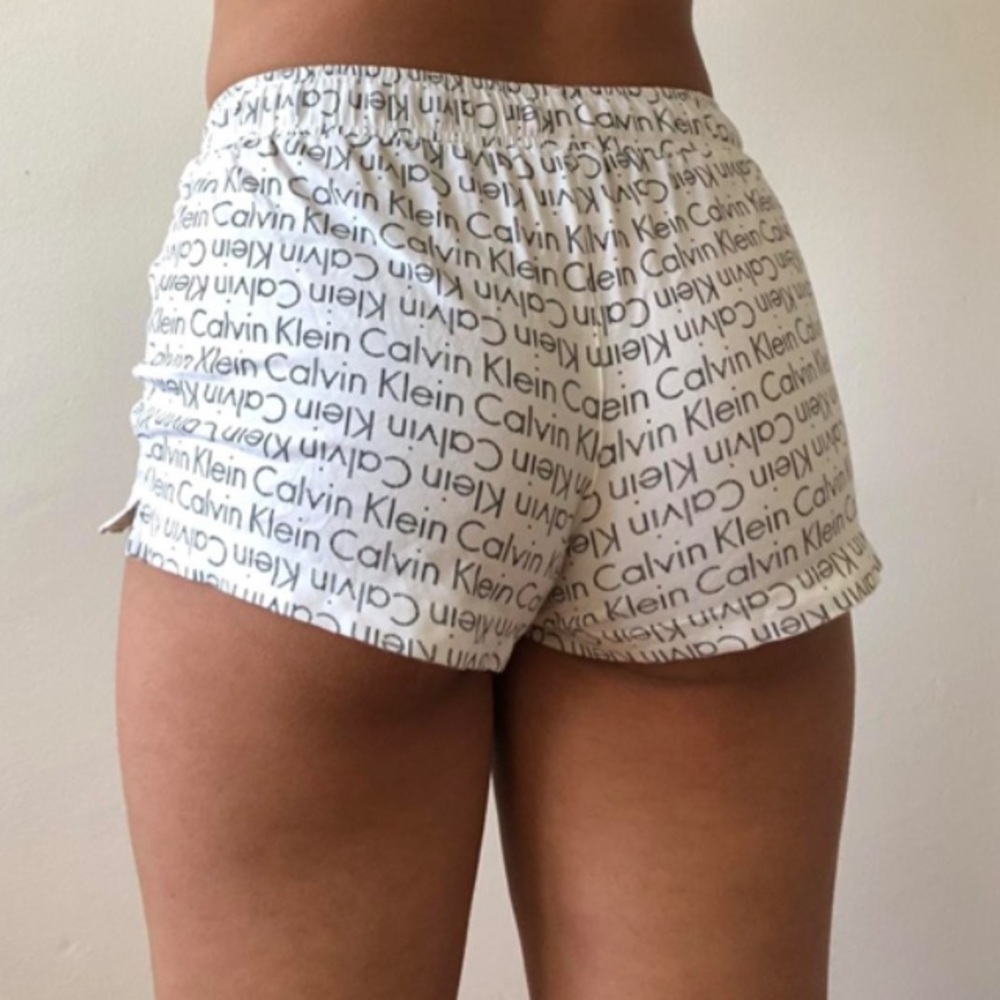 ❤️3X20 Calvin Klein Women's Black and White Logo Sleepwear Shorts | L